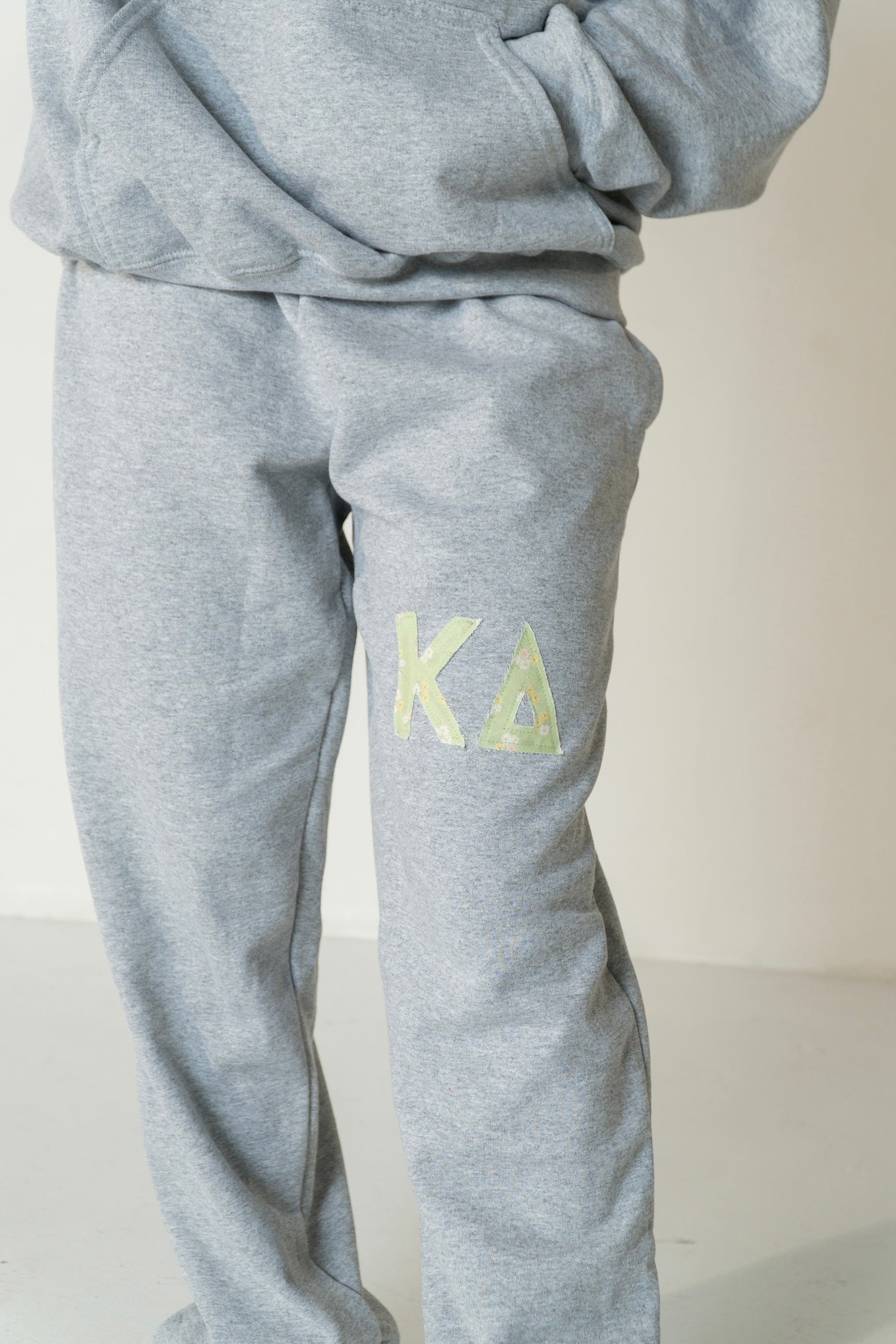 KD Grey Floral Sweatpants (1 of 1)