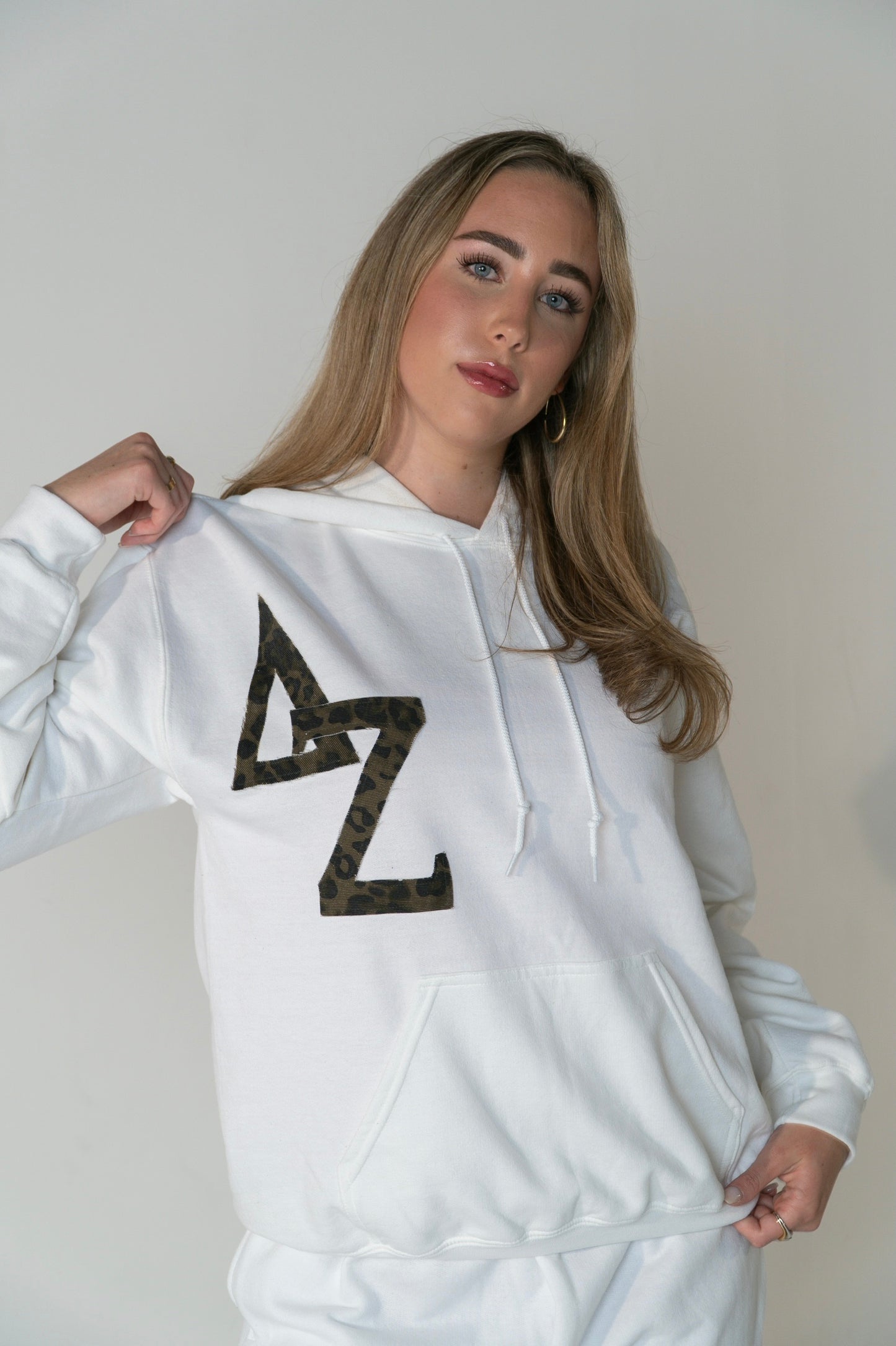 DZ Cheetah White Hoodie