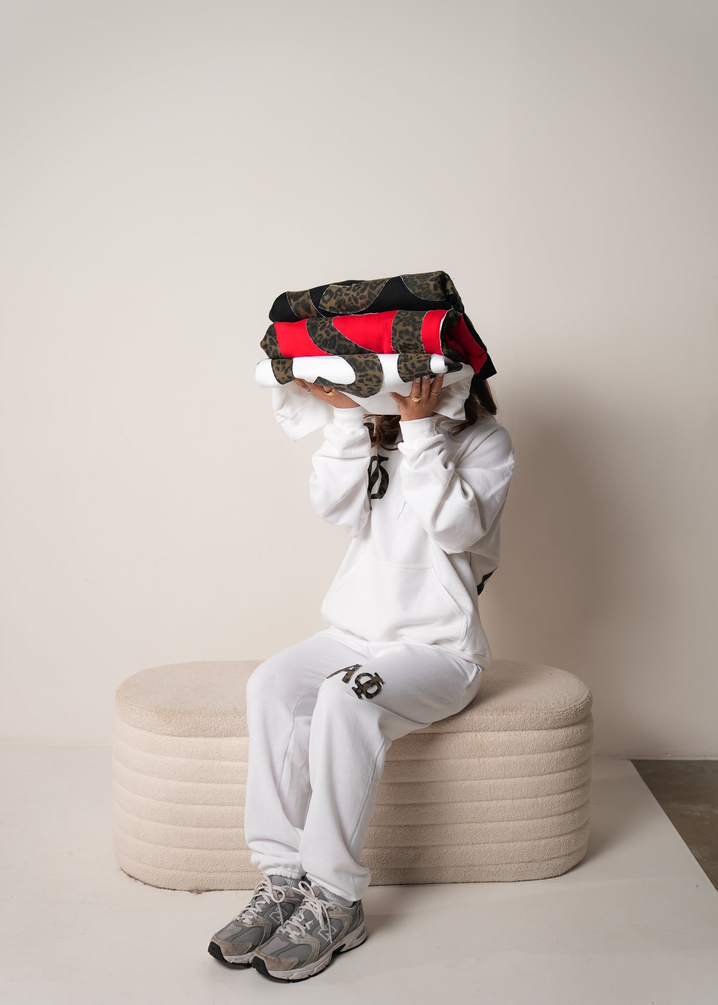 Aphi Cheetah White Sweatpants
