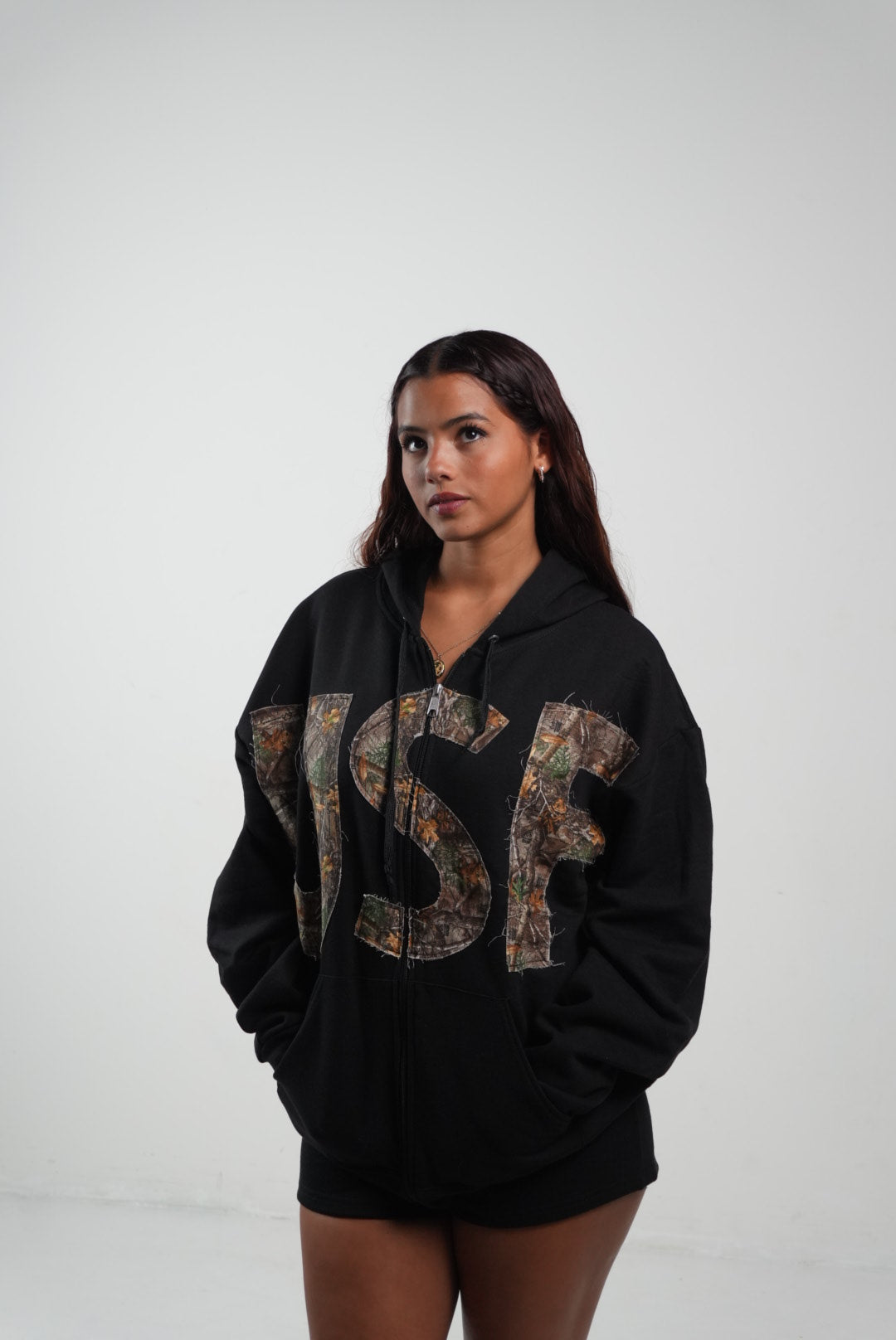 USF Black Camo Zipup