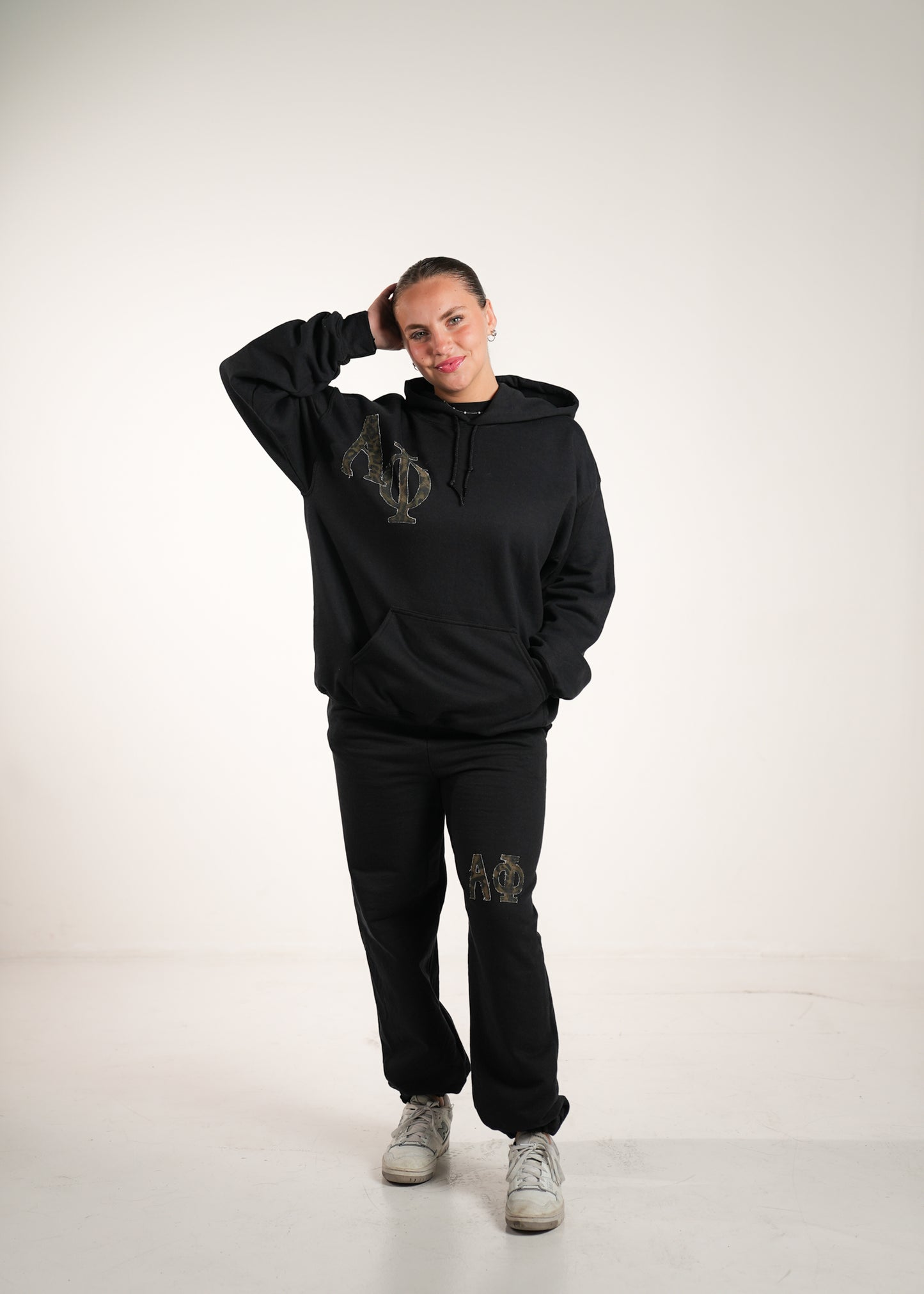 Aphi Cheetah Black Sweatpants