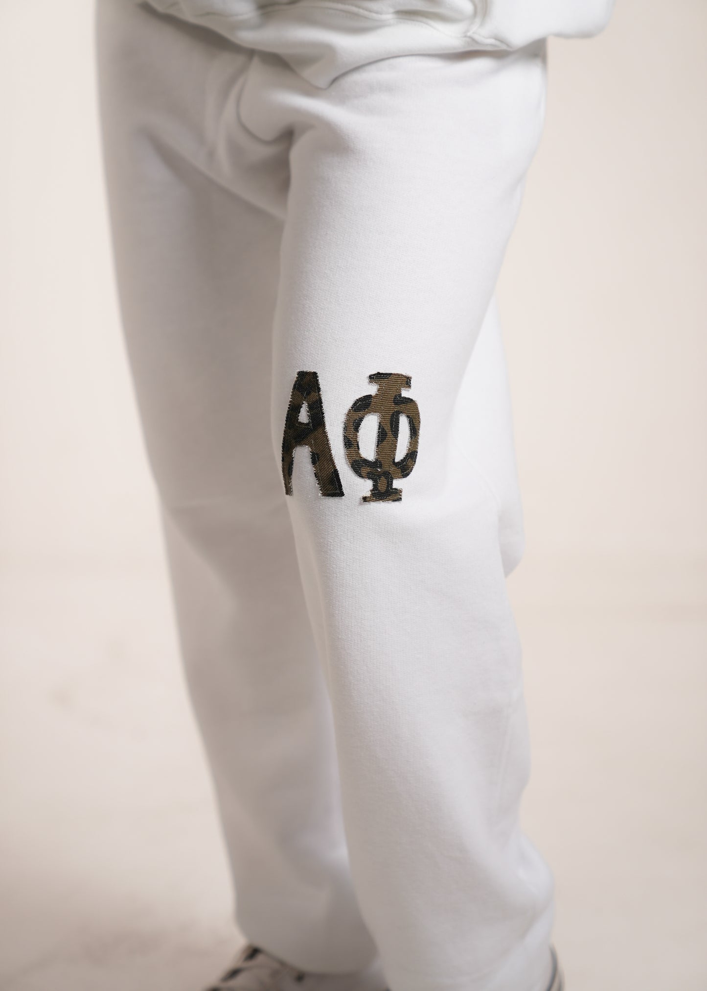 Aphi Cheetah White Sweatpants