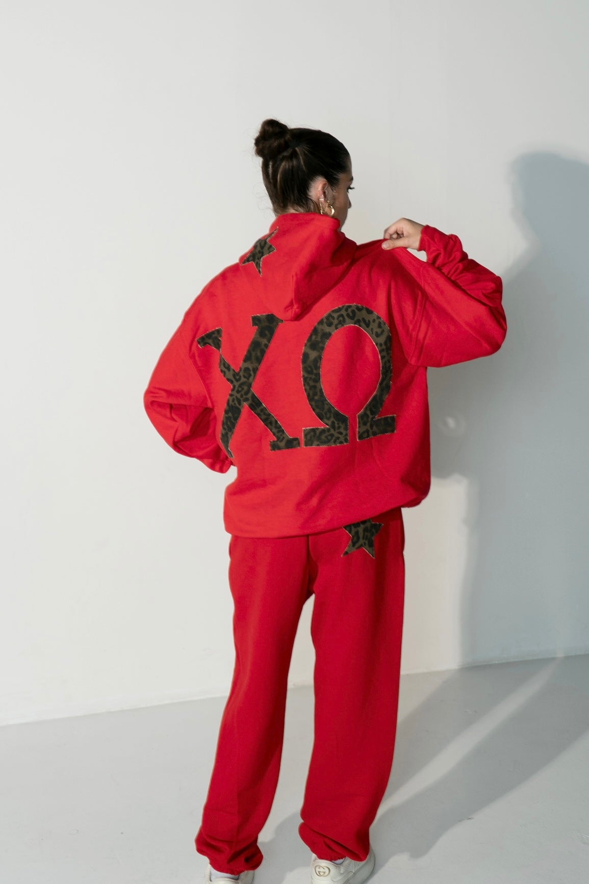 Chi O Red Cheetah Sweatpants (1 of 1)