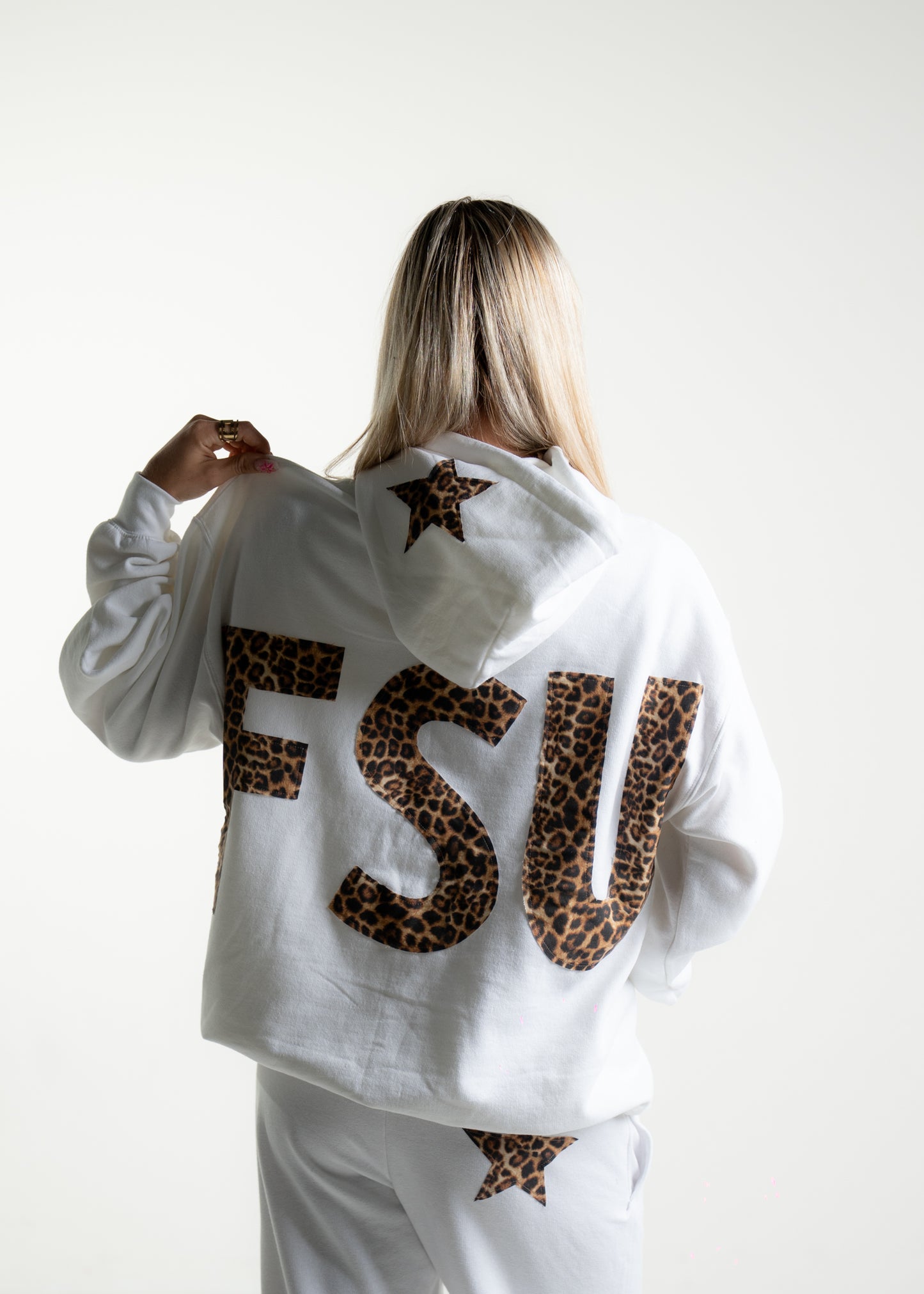 FSU White Cheetah Hoodie