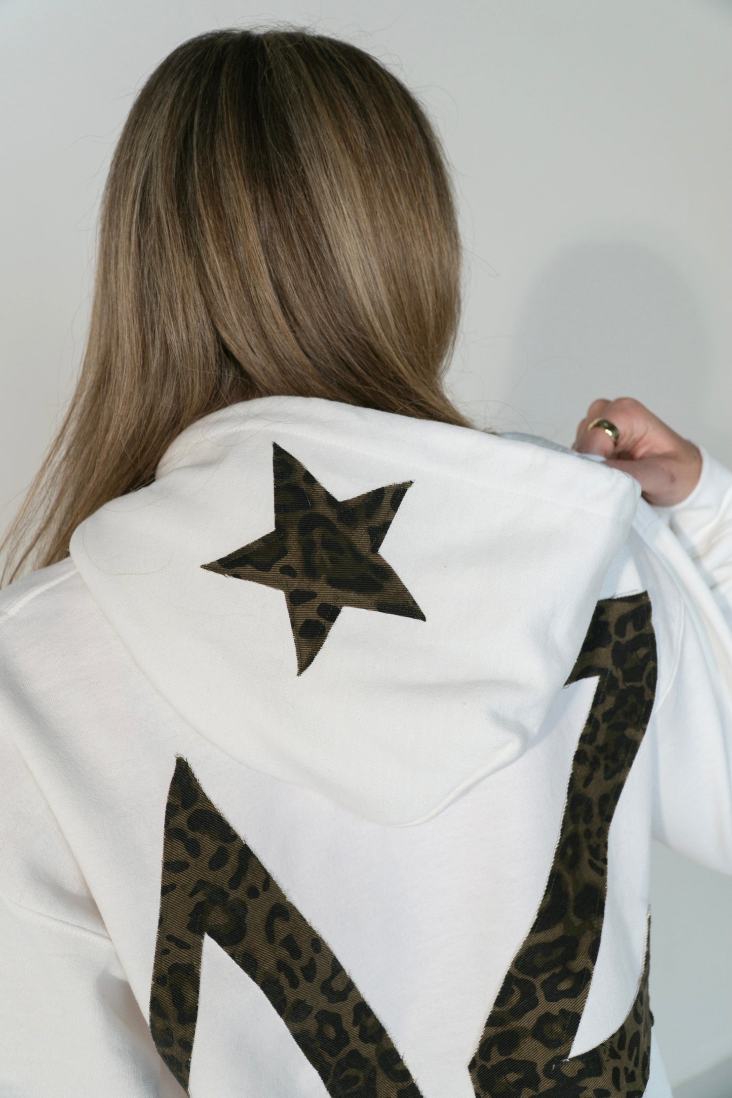 DZ Cheetah White Hoodie