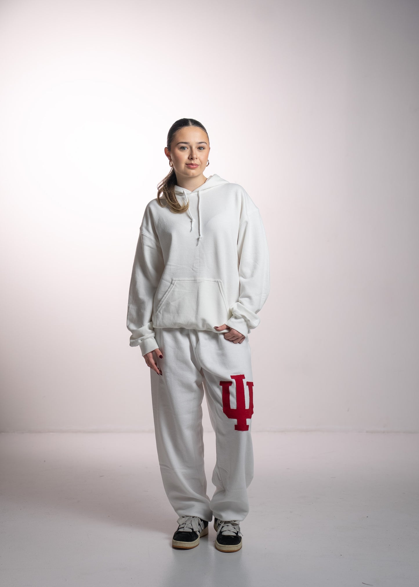 Indiana Red-Polka Hoodie