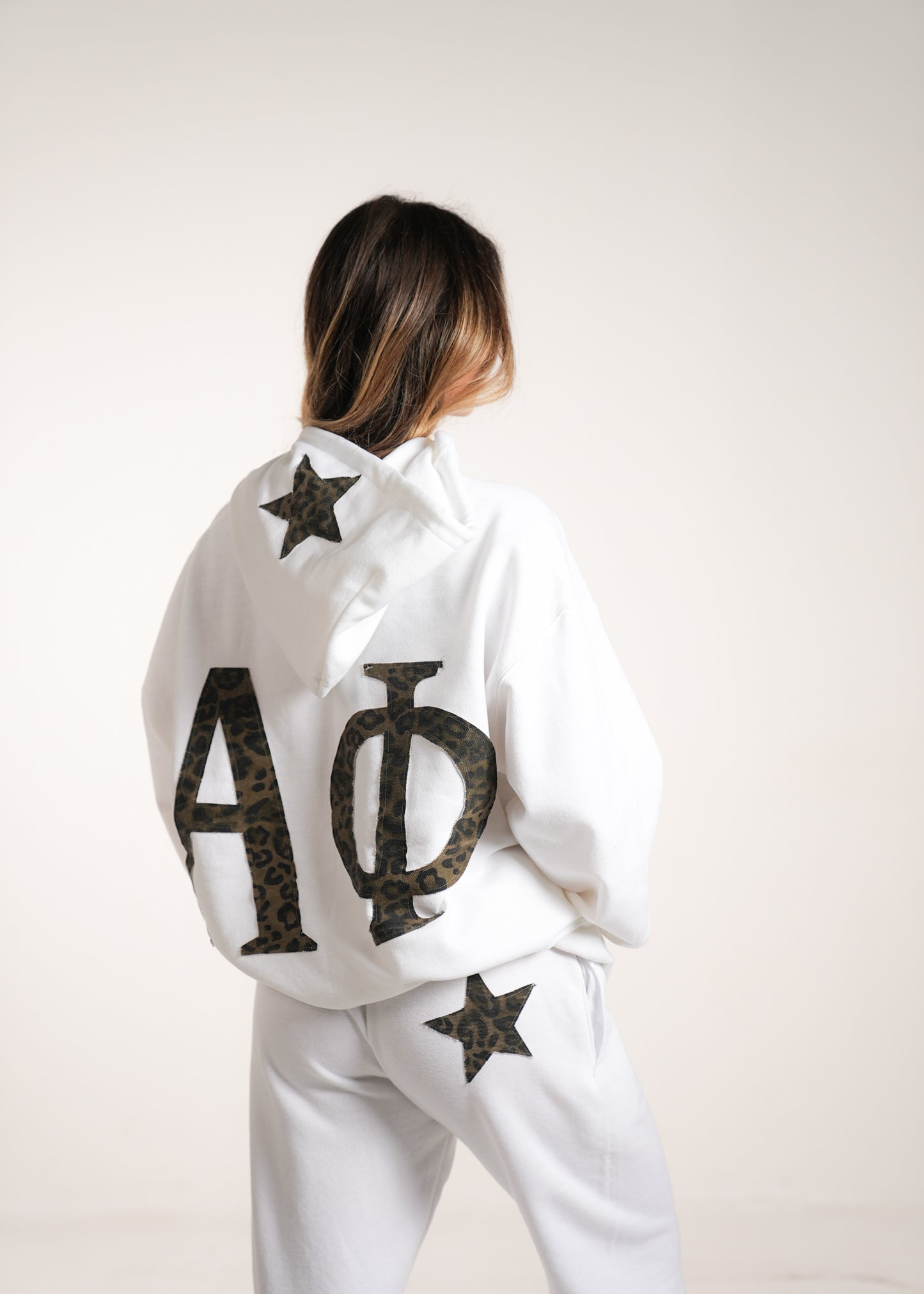 Aphi Cheetah White Sweatpants