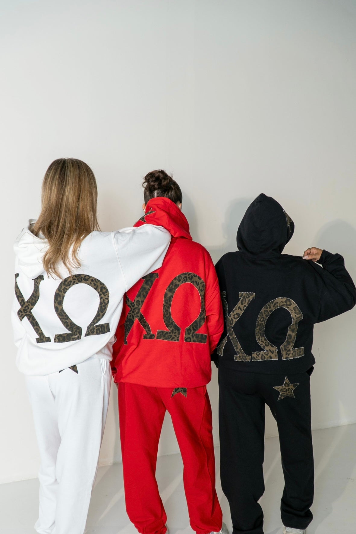 Chi O Black Cheetah Sweatpants (straight-leg)