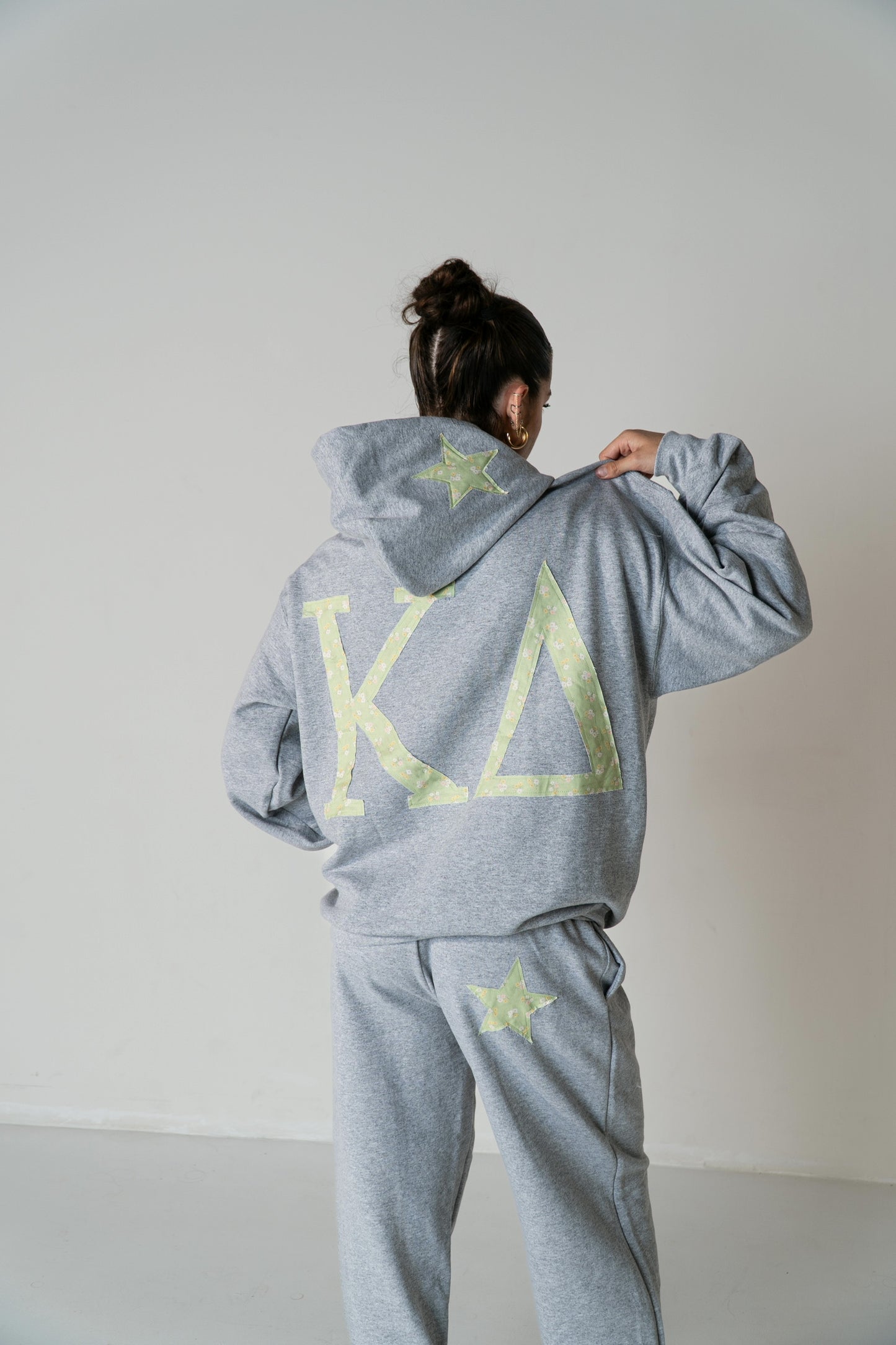 KD Grey Floral Sweatpants (1 of 1)