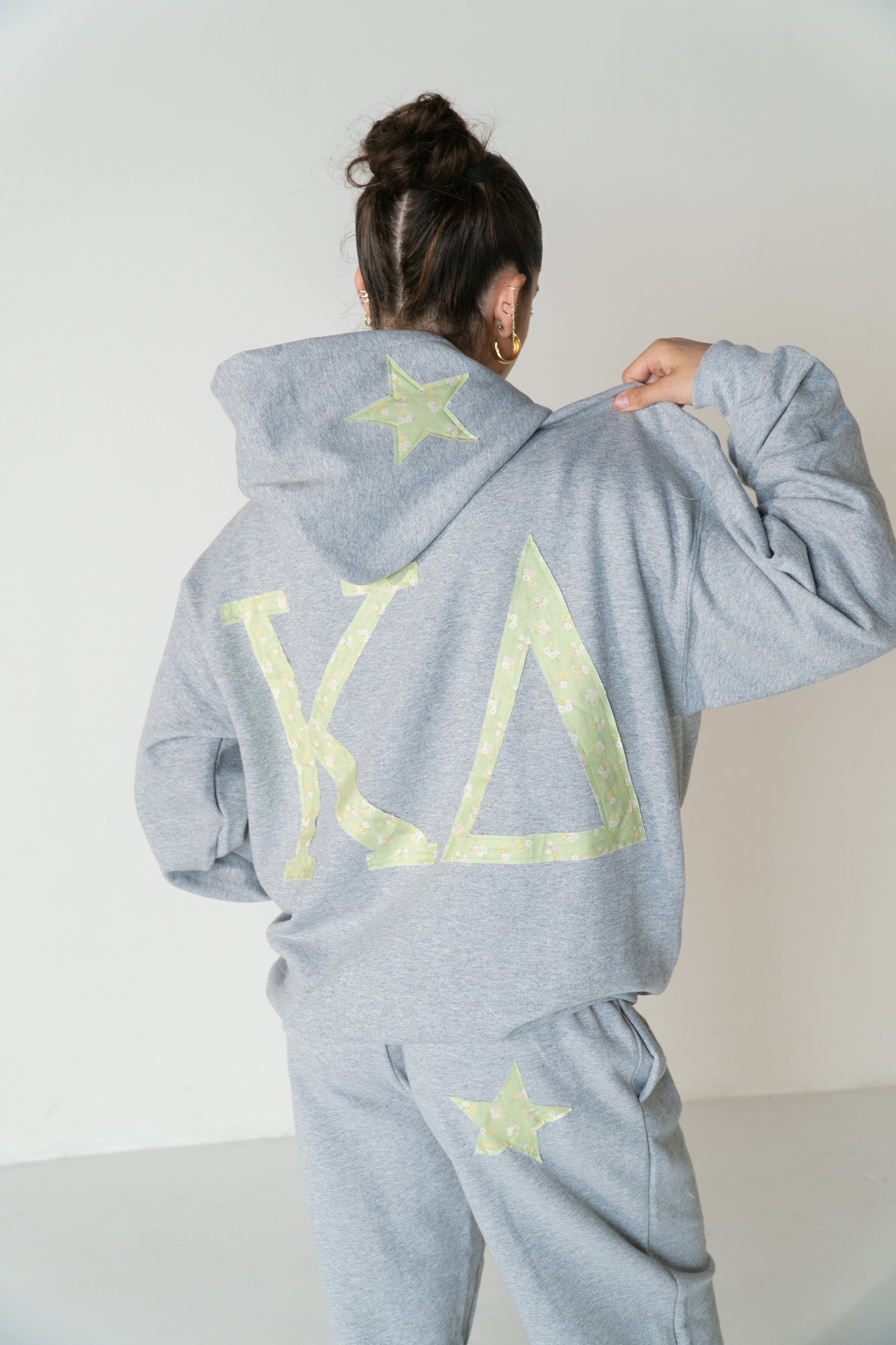 KD Grey Floral Hoodie (1 of 1)