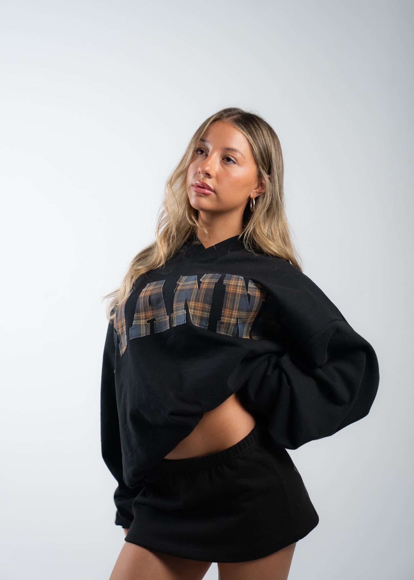 Black Skirt With Plaid Star