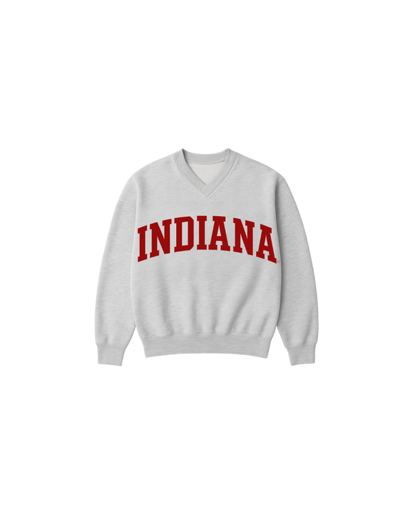 Indiana Red-Denim Crewneck