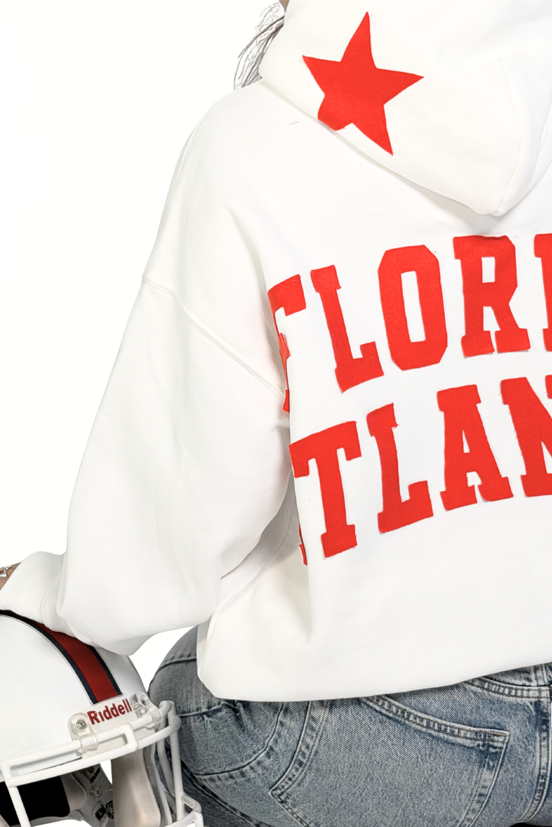 Florida Atlantic Red-Denim Hoodie