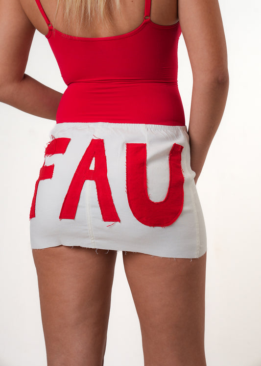 FAU White x Red Skirt