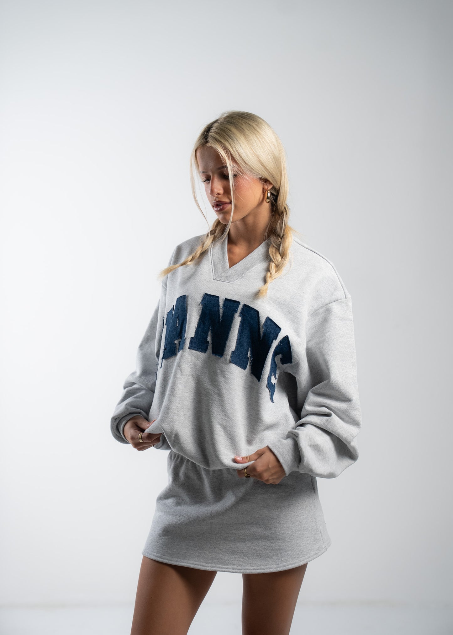 Vianne Denim Crewneck