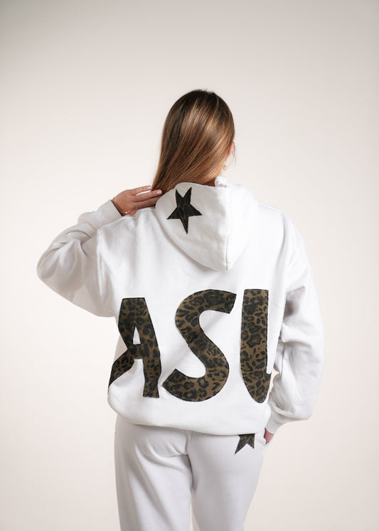 ASU White Cheetah Hoodie