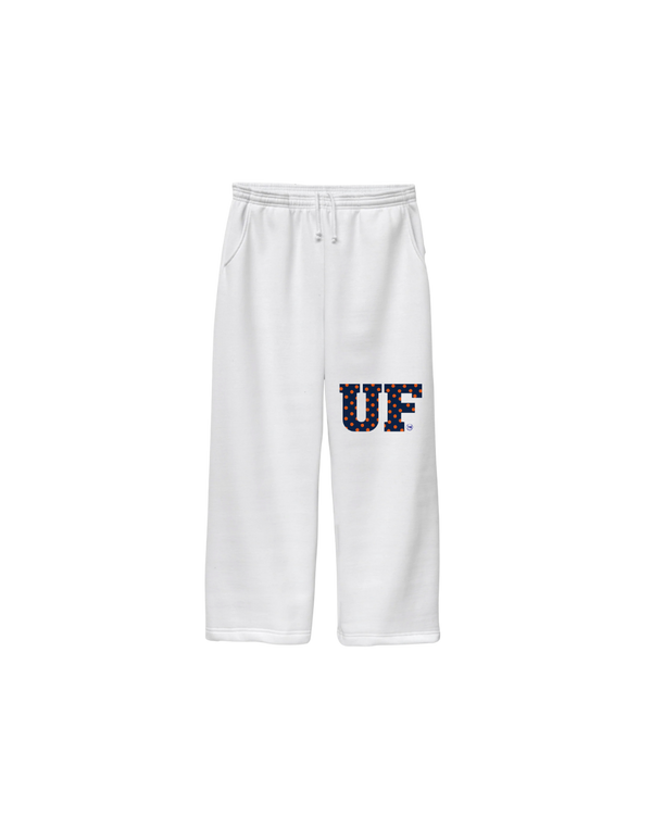 UF White Polka Sweatpants