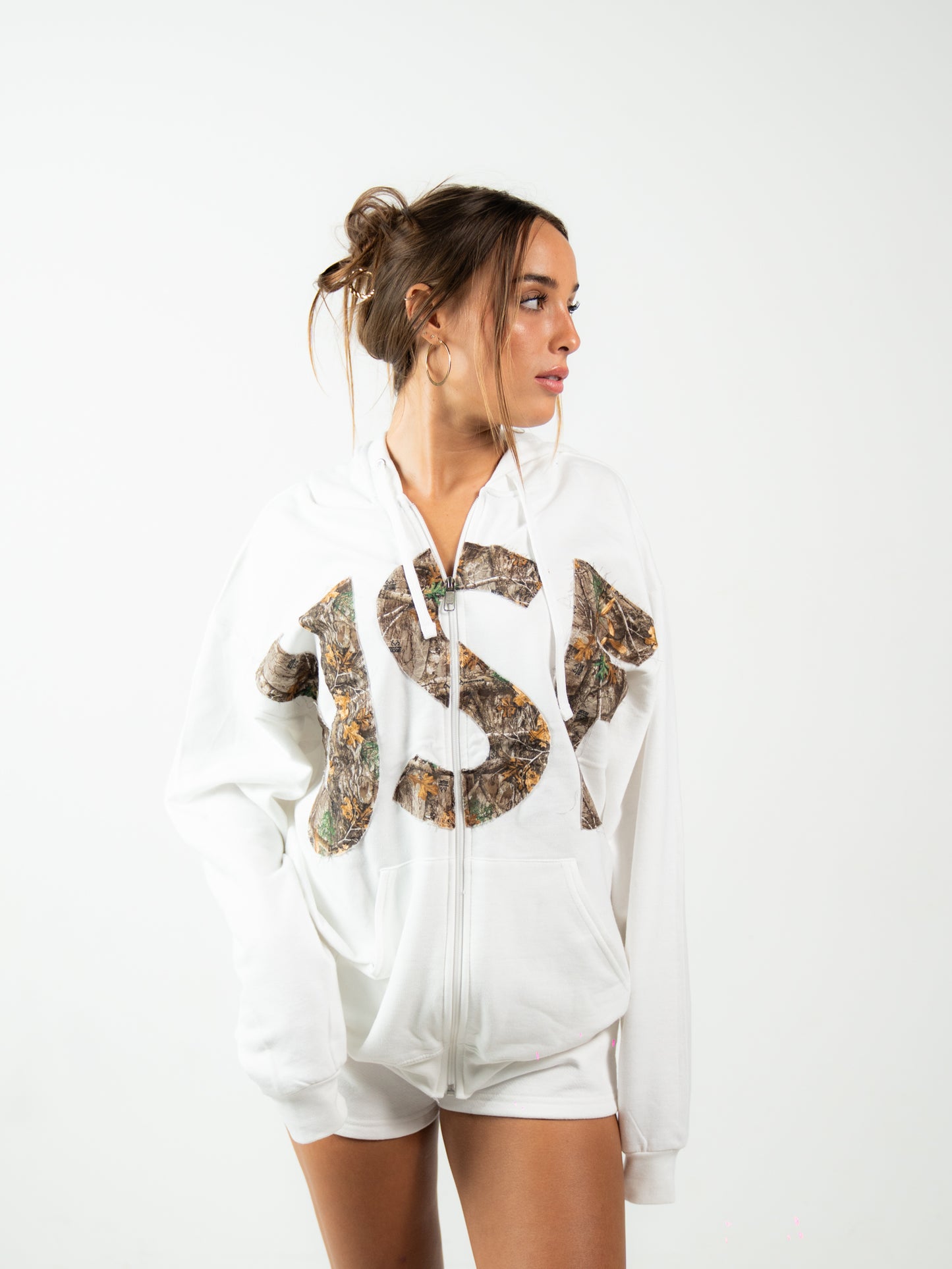 USF White Camo Zipup