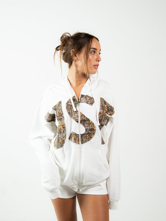 USF White Camo Zipup