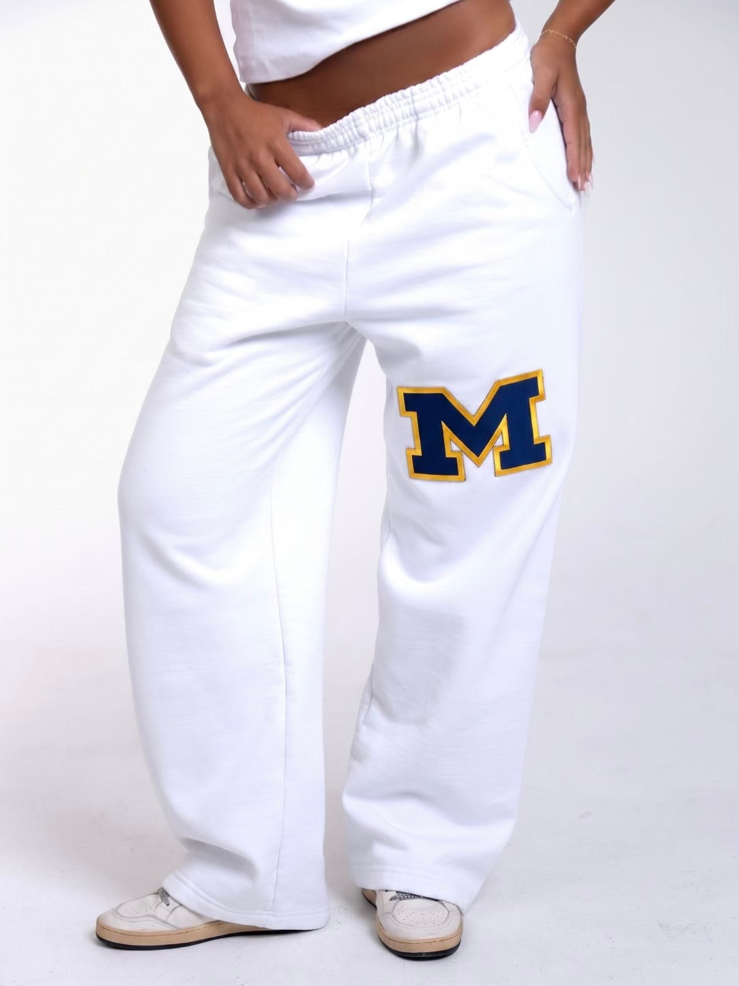 Michigan White Sweatpants