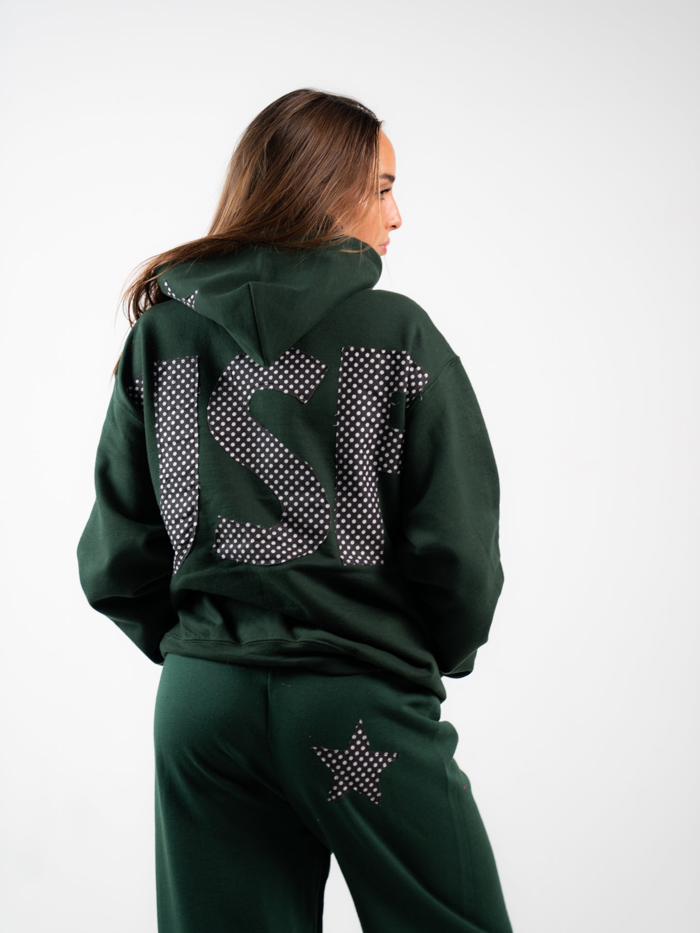 USF Green Polka Hoodie