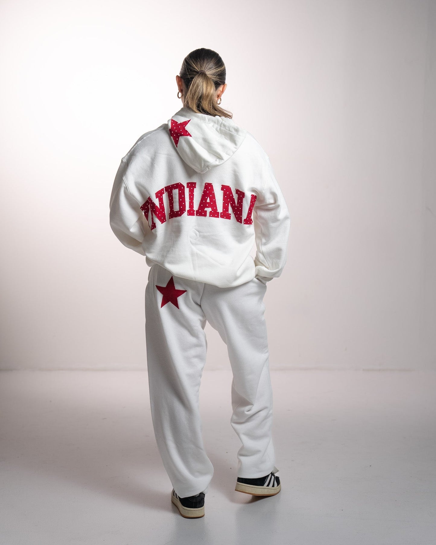 Indiana Red-Polka Hoodie