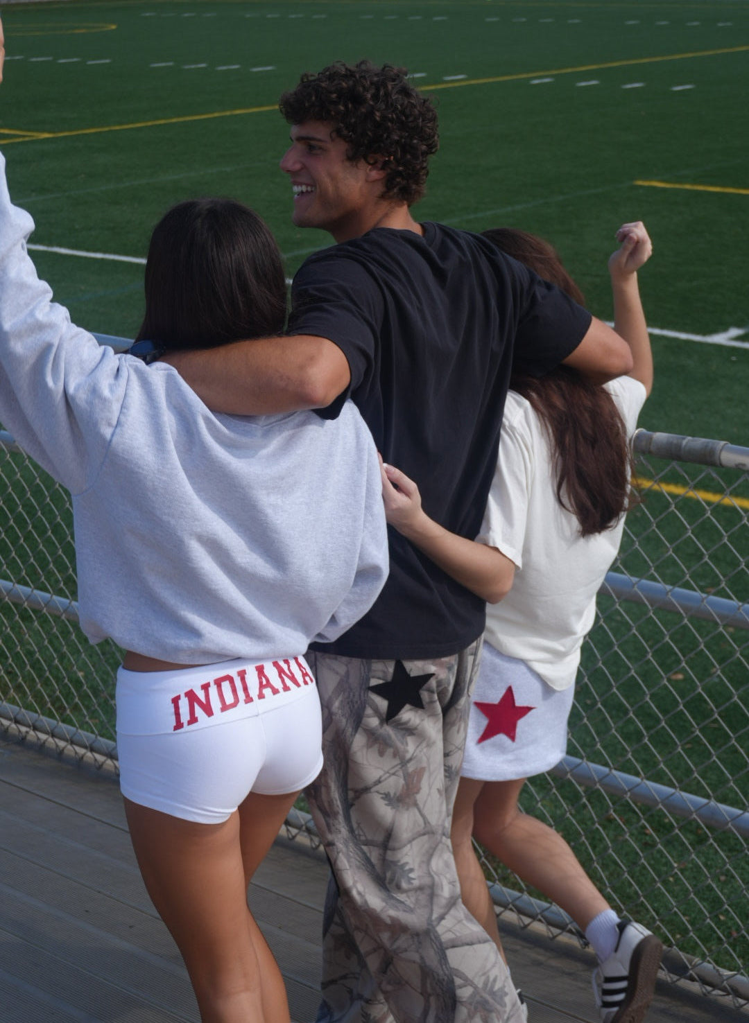 Indiana Red Foldover Shorts