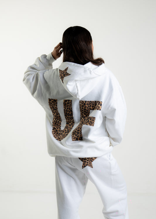 UF White Cheetah Hoodie