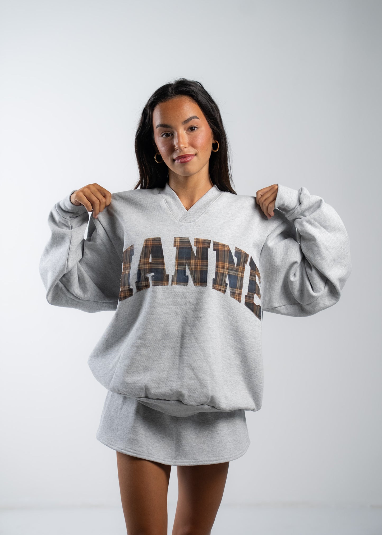 Vianne Plaid Crewneck