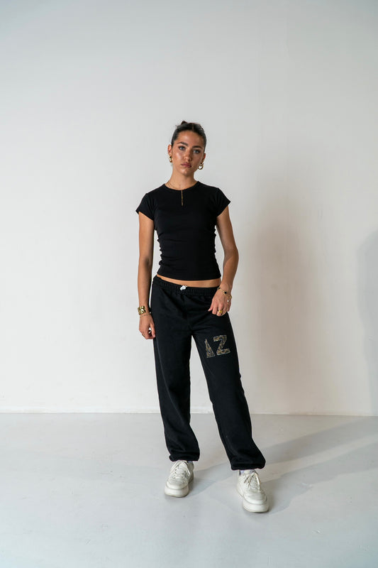 DZ Cheetah Black Sweatpants