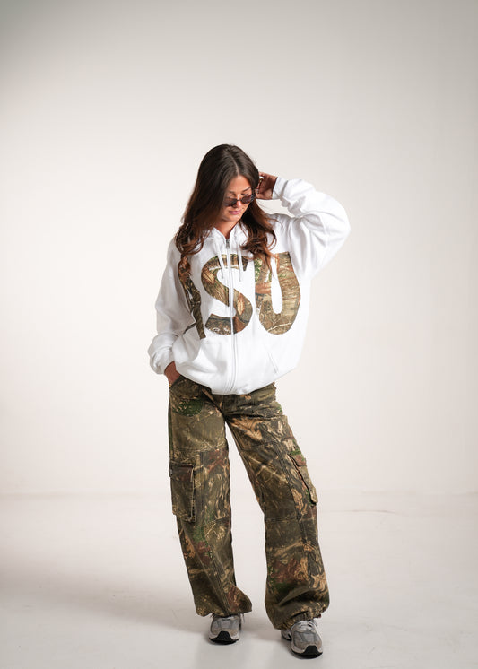 ASU White Camo Zipup