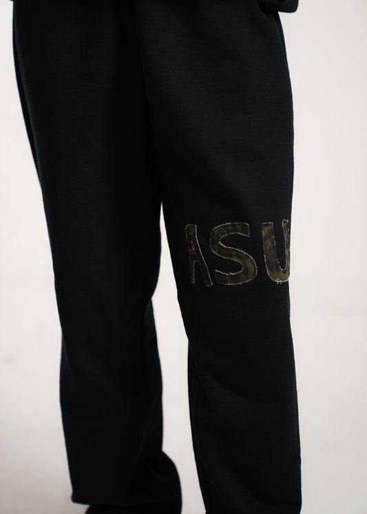 ASU Black Cheetah Sweatpants (cuffed)