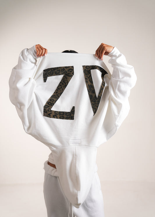 DZ Cheetah White Hoodie